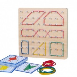 Creatieve graphics - rubberen banden / spijkers - houten puzzelbord - educatief speelgoedEducatief