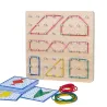 Creative graphics - rubber ties / nails - wooden puzzle board - educational toy