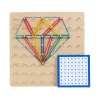 Creative graphics - rubber ties / nails - wooden puzzle board - educational toy