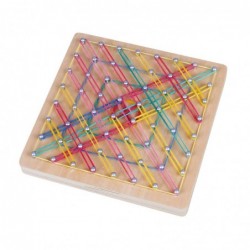 Creatieve graphics - rubberen banden / spijkers - houten puzzelbord - educatief speelgoedEducatief