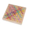 Creative graphics - rubber ties / nails - wooden puzzle board - educational toy