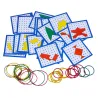 Creative graphics - rubber ties / nails - wooden puzzle board - educational toy