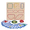Creative graphics - rubber ties / nails - wooden puzzle board - educational toy