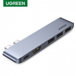 UGREEN - USB C HUB duplo tipo C para multi USB 3.0 4K HDMI - adaptador Thunderbolt 3 - para MacBook Pro Air