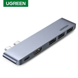 UGREEN - USB C HUB podwójny typ C do multi USB 3.0 4K HDMI - adapter Thunderbolt 3 - do MacBooka Pro AirHuby