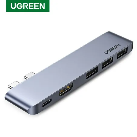 UGREEN - USB C HUB dual type-C til multi USB 3.0 4K HDMI - adapter Thunderbolt 3 - for MacBook Pro Air