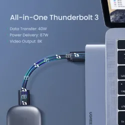 UGREEN - USB C HUB duplo tipo C para multi USB 3.0 4K HDMI - adaptador Thunderbolt 3 - para MacBook Pro Air