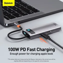 Baseus - USB C HUB USB type-C - multi HUB 3.0 - Ethernet - splitter - adapter - voor Macbook / SamsungHubs
