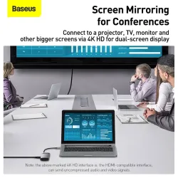 Baseus - USB C HUB USB typ-C - multi HUB 3.0 - Ethernet - rozdzielacz - przejściówka - do Macbooka / SamsungaHuby