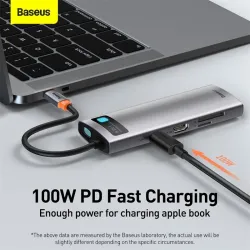Baseus - USB 3.0 type-C HUB naar HDMI RJ45 - SD Reader PD - dockstation - splitter - voor MacBook ProHubs