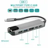 USB-C-hub - multiportadapter - splitter - USB 3 - HDMI - RJ45 PD