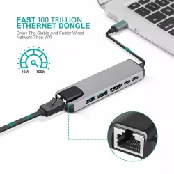 USB-C hub - multipoort adapter - splitter - USB 3 - HDMI - RJ45 PDHubs