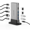 11 w 1 - USB C HUB Type-C do multi HDMI RJ45 VGA - USB 3.0 / 2.0 - adapter - stacja dokującaRozgałęźniki