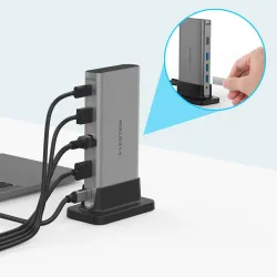 11 w 1 - USB C HUB Type-C do multi HDMI RJ45 VGA - USB 3.0 / 2.0 - adapter - stacja dokującaRozgałęźniki