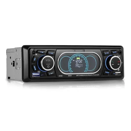 Autoradio Bluetooth Din 1 - AUX/TF/USB FM/MP3 - 60Wx4 - appel mains libres