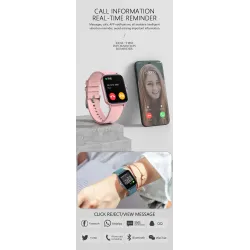 COLMI P8 Plus - 1,69 cala Smart Watch - GTS 2 - pełny dotyk - fitness tracker - monitorowanie snu - połączenia - wodoodpornyW...