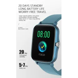 COLMI P8 Plus - 1,69 cala Smart Watch - GTS 2 - pełny dotyk - fitness tracker - monitorowanie snu - połączenia - wodoodpornyW...