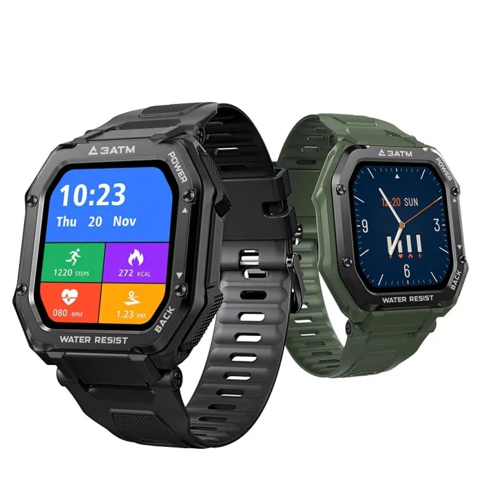 KOSPET ROCK - Smart Watch - Bluetooth - Android / IOS - wodoodporny - fitness tracker - ciśnieniomierzInteligentne zużycie