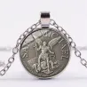 Kaulakoru arkkienkeli St.Michael -lasihelmi riipus