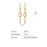 Long hanging earrings for women -  golden /copper - elegant