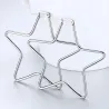 Large star hoop silver earringsEarrings