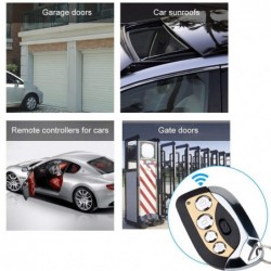 Llaveskebidu Wireless Auto Remote Control Duplicator 433MHz Frequency Adjustable Car Keychain with Battery for Car Alarm Moto...