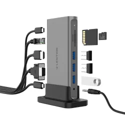 11 in 1 - USB C HUB Type-C naar multi HDMI RJ45 VGA - USB 3.0 / 2.0 - adapter - dockingstationSplitters