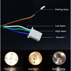 Luces6 1/2 "- lámpara de faro retro para motocicleta