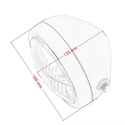 Luces6 1/2 "- lámpara de faro retro para motocicleta