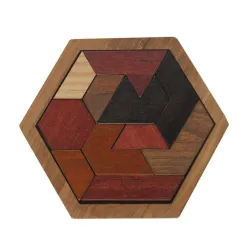 Geometric wooden puzzle - educational game