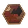Geometryczne puzzle drewniane - gra edukacyjnaDrewniane