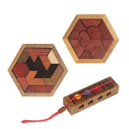 Geometric wooden puzzle - educational game
