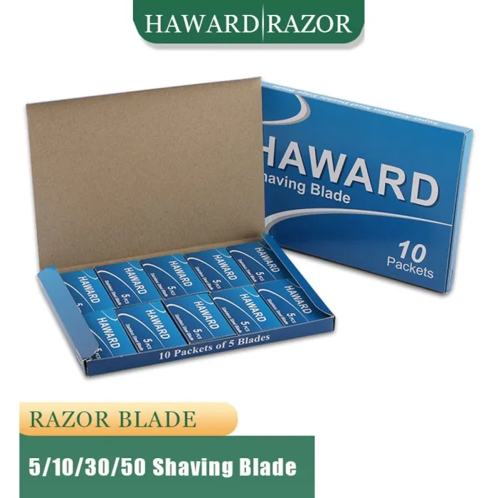HAWARD - barberblader - dobbel kant - 5 / 10 / 30 / 50 stykker