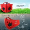 PM25 - masque protecteur buccal / facial - double valve d'air - anti bactérien / anti pollution