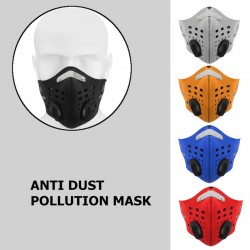 PM25 - maska ochronna na usta / twarz - podwójny zawór powietrza - antybakteryjna / przeciw zanieczyszczeniomMaski na usta