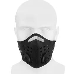 PM25 - masque protecteur buccal / facial - double valve d'air - anti bactérien / anti pollution