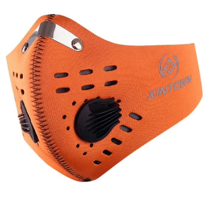 PM25 - maschera protettiva bocca/viso - doppia valvola aria - anti batterica / anti inquinamento