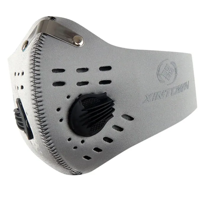 PM25 - maschera protettiva bocca/viso - doppia valvola aria - anti batterica / anti inquinamento