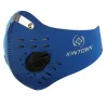 PM25 - maschera protettiva bocca/viso - doppia valvola aria - anti batterica / anti inquinamento