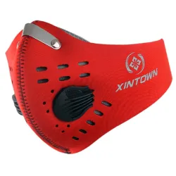 PM25 - skyddande mun / ansiktsmask - dubbel luftventil - antibakteriell / förorening