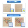 Kreatywna grafika - gumki / gwoździe - drewniana tablica puzzli - zabawka edukacyjnaEdukacja