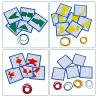 Kreatywna grafika - gumki / gwoździe - drewniana tablica puzzli - zabawka edukacyjnaEdukacja