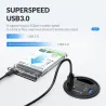 Przelotka na biurko - HUB USB 3.0 typ-C - rozdzielacz wysokiej prędkości - z adapterem SD/TF/słuchawki/mikrofon - do PCHuby