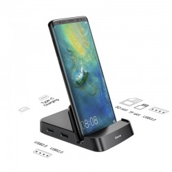 Baseus - docking station - charger with stand - type-C HUB to HDMI - for Samsung S20 S10 / Huawei P30Chargers