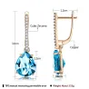 Earrings Copper Blue Water Drop Cubic Zircon Earring For Women Engagement Jewelry Recommend Romantic Gift
