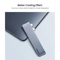 UGREEN - USB C HUB podwójny typ C do multi USB 3.0 4K HDMI - adapter Thunderbolt 3 - do MacBooka Pro AirHuby