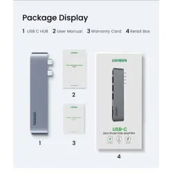 UGREEN - USB C HUB dual type-C to multi USB 3.0 4K HDMI - adapter Thunderbolt 3 - for MacBook Pro AirHubs