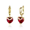 Luxe oorbellen met rood kristal hartjeOorbellen
