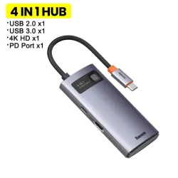 Baseus - USB C HUB USB typ-C - multi HUB 3.0 - Ethernet - rozdzielacz - przejściówka - do Macbooka / SamsungaHuby