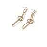 Long hanging earrings for women -  golden /copper - elegant